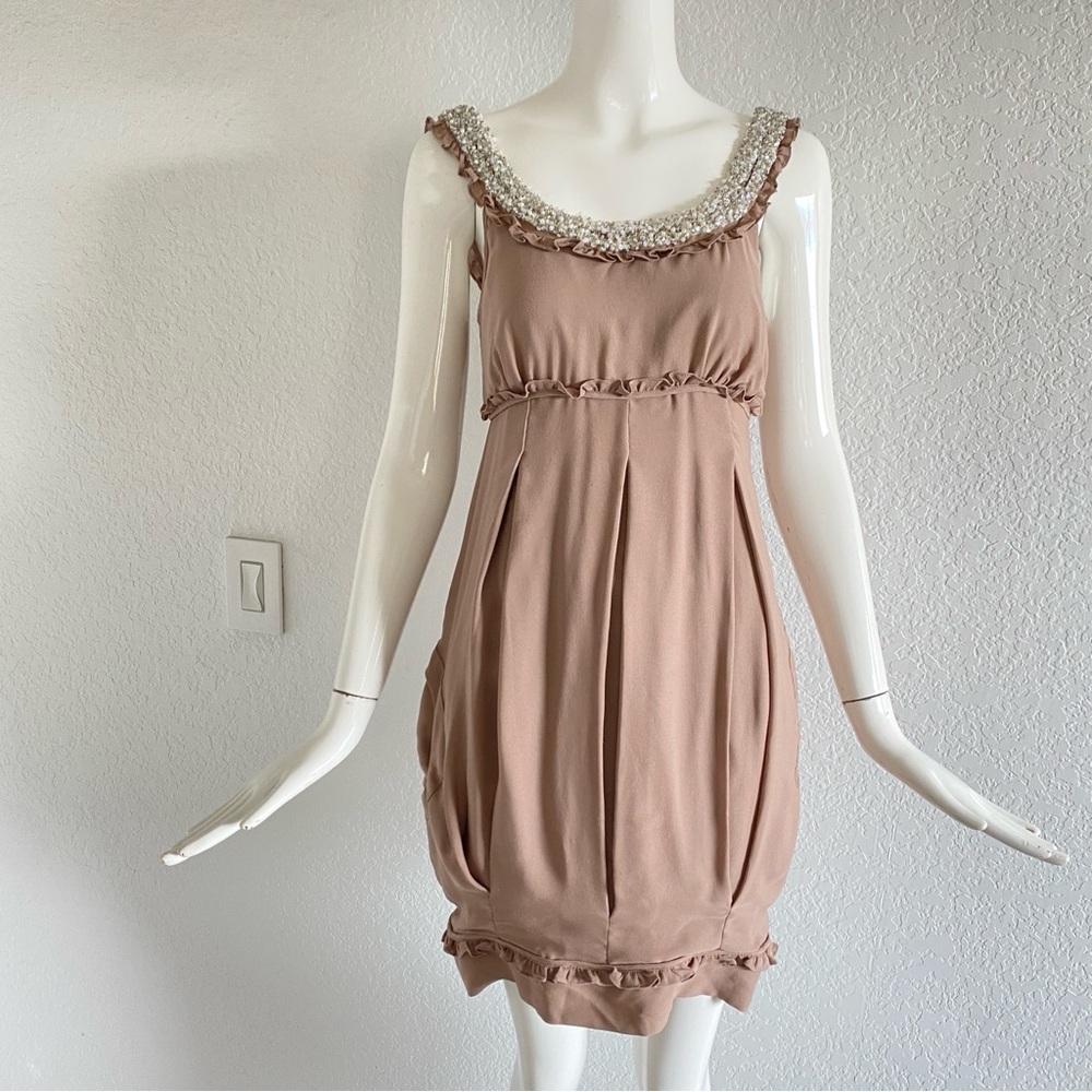 Parker mauve embellish silk Dress